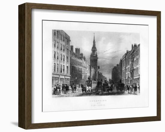 Cheapside and Bow Church, London, 19th Century-WE Albutt-Framed Giclee Print