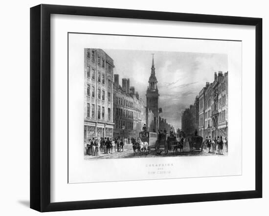 Cheapside and Bow Church, London, 19th Century-WE Albutt-Framed Giclee Print