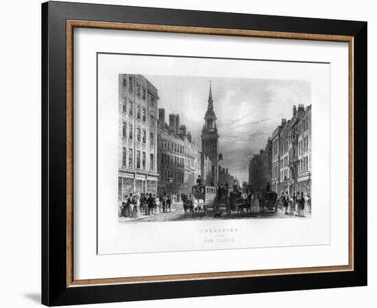 Cheapside and Bow Church, London, 19th Century-WE Albutt-Framed Giclee Print