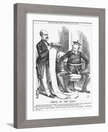 Check to the King!, 1866-John Tenniel-Framed Giclee Print