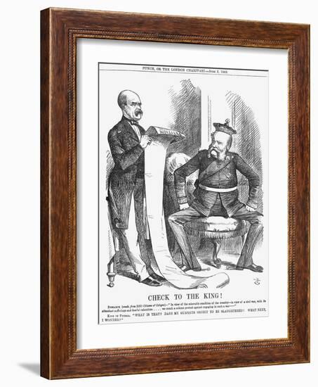 Check to the King!, 1866-John Tenniel-Framed Giclee Print