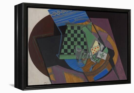 Checkerboard and Playing Cards, 1915-Juan Gris-Framed Premier Image Canvas