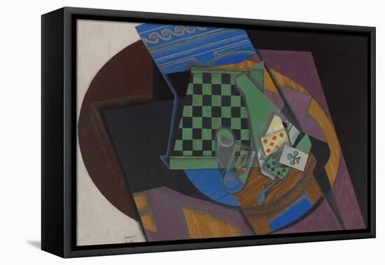 Checkerboard and Playing Cards, 1915-Juan Gris-Framed Premier Image Canvas