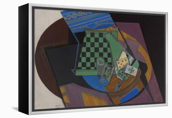 Checkerboard and Playing Cards, 1915-Juan Gris-Framed Premier Image Canvas