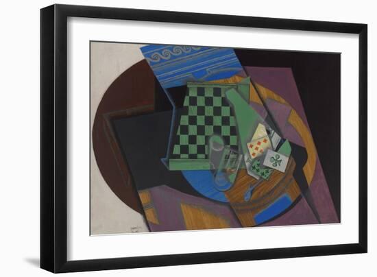 Checkerboard and Playing Cards, 1915-Juan Gris-Framed Giclee Print