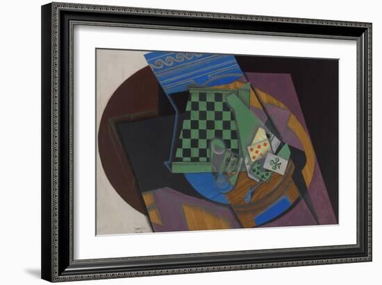 Checkerboard and Playing Cards, 1915-Juan Gris-Framed Giclee Print