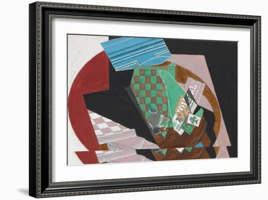 Checkerboard and Playing Cards, 1915-Juan Gris-Framed Giclee Print