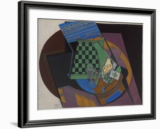 Checkerboard and Playing Cards-Juan Gris-Framed Giclee Print