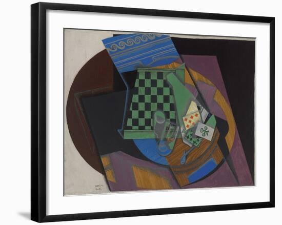 Checkerboard and Playing Cards-Juan Gris-Framed Giclee Print