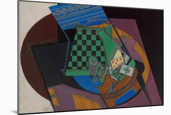 Checkerboard And Playing Cards-Juan Gris-Mounted Giclee Print