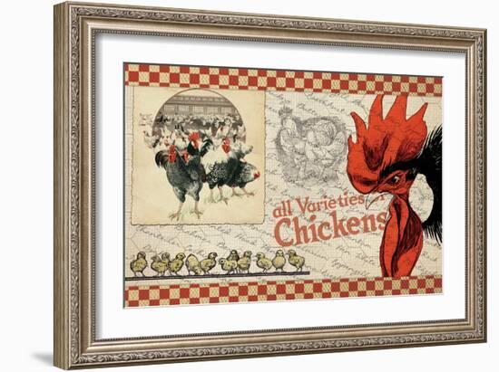 Checkered Chicken 6-null-Framed Giclee Print