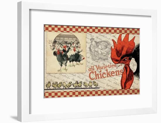 Checkered Chicken 6-null-Framed Giclee Print