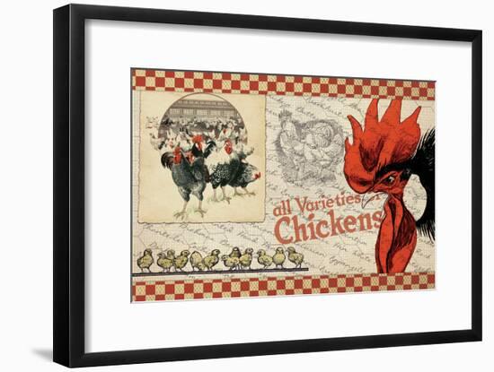 Checkered Chicken 6-null-Framed Giclee Print