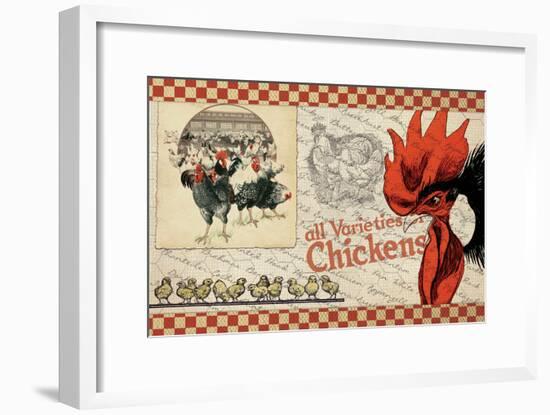 Checkered Chicken 6-null-Framed Giclee Print