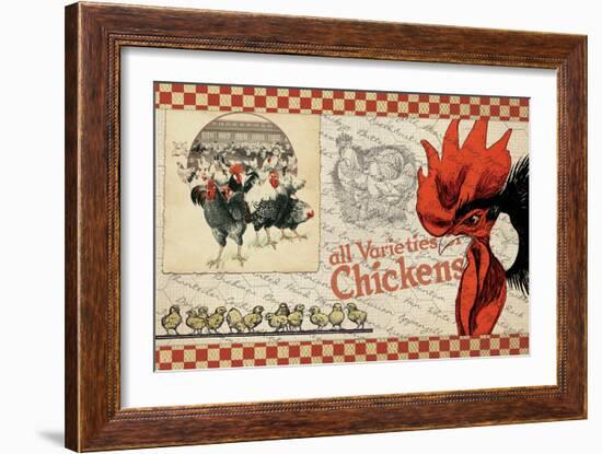 Checkered Chicken 6-null-Framed Giclee Print