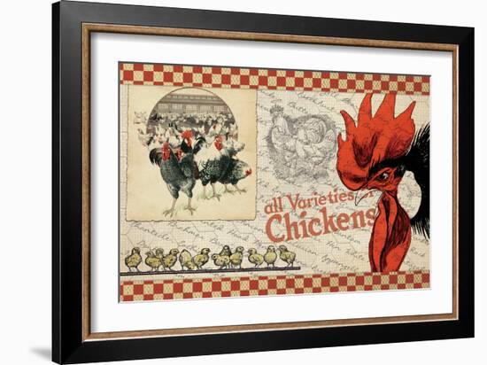 Checkered Chicken 6-null-Framed Giclee Print