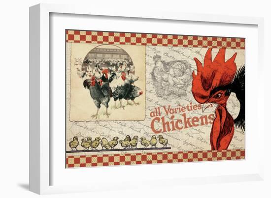 Checkered Chicken 6-null-Framed Giclee Print