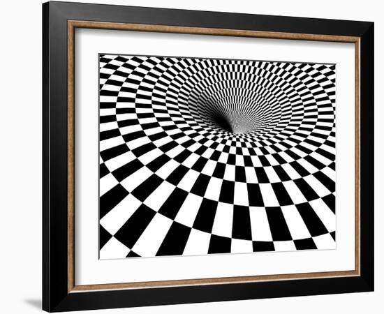 Checkered Texture 3D Background-ArchMan-Framed Art Print