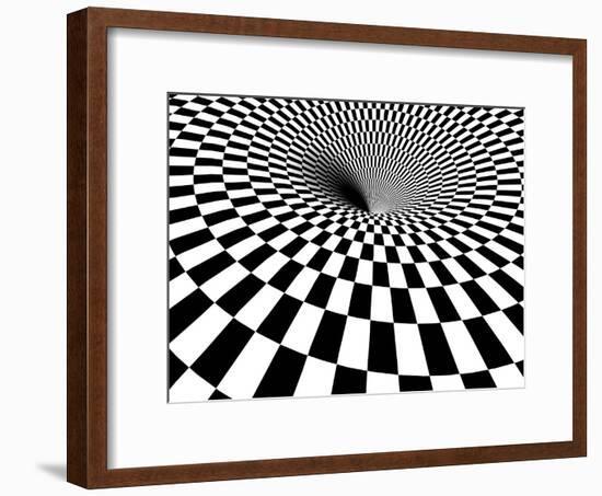 Checkered Texture 3D Background-ArchMan-Framed Art Print