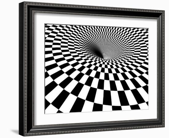 Checkered Texture 3D Background-ArchMan-Framed Art Print