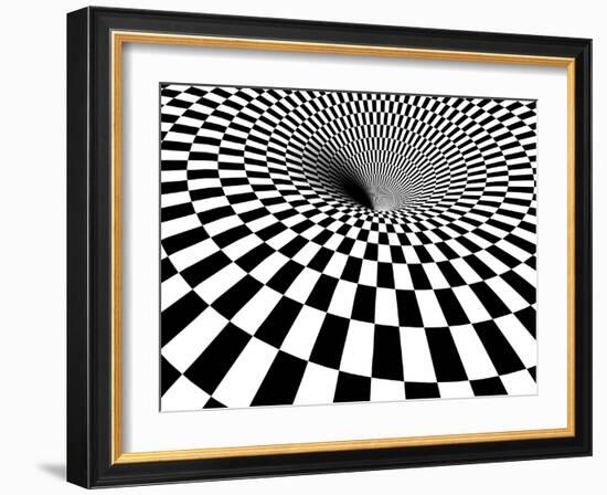 Checkered Texture 3D Background-ArchMan-Framed Art Print