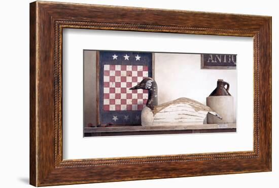 Checkers and Slats-Ray Hendershot-Framed Art Print