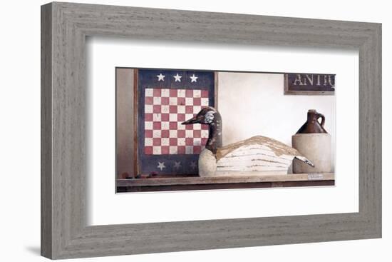 Checkers and Slats-Ray Hendershot-Framed Art Print