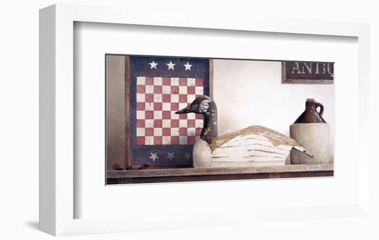 Checkers and Slats-Ray Hendershot-Framed Art Print