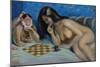 Checkers with a Monkey-Peter Driben-Mounted Art Print