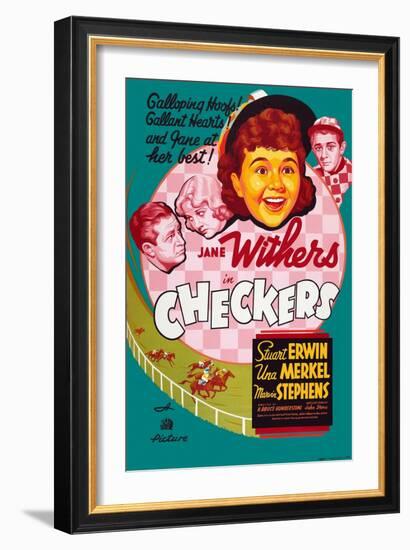 Checkers-null-Framed Art Print