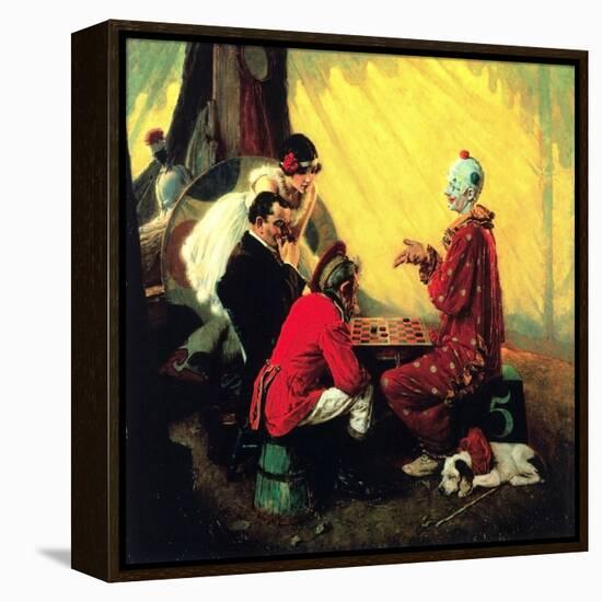 Checkers-Norman Rockwell-Framed Premier Image Canvas