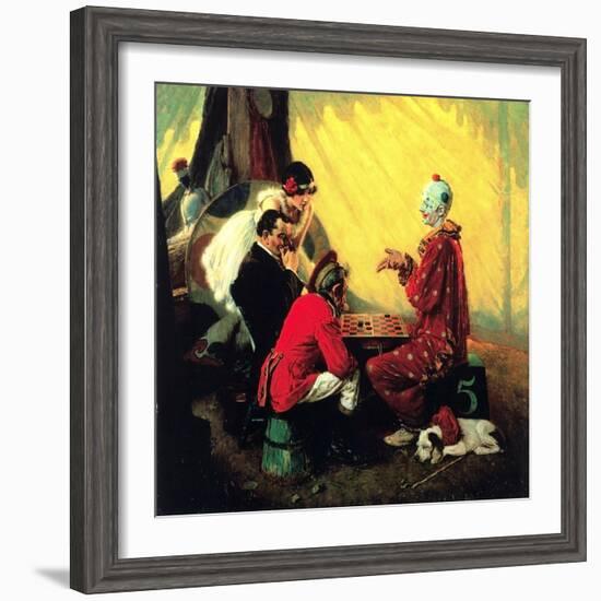 Checkers-Norman Rockwell-Framed Giclee Print