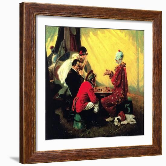 Checkers-Norman Rockwell-Framed Giclee Print