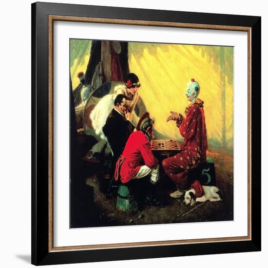 Checkers-Norman Rockwell-Framed Giclee Print