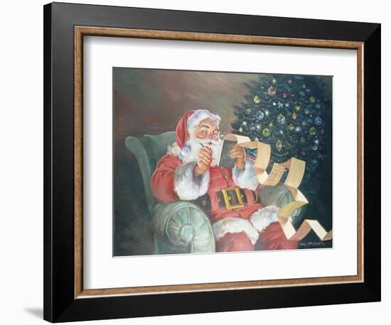 Checking His List-Hal Frenck-Framed Giclee Print