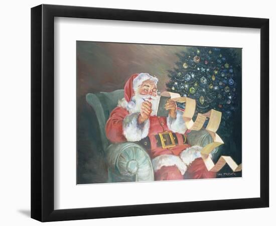 Checking His List-Hal Frenck-Framed Giclee Print