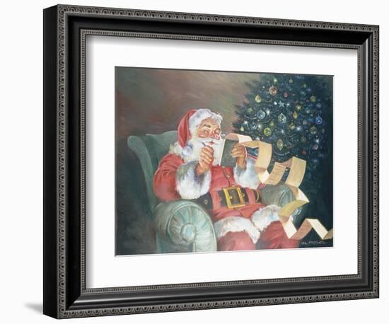 Checking His List-Hal Frenck-Framed Giclee Print