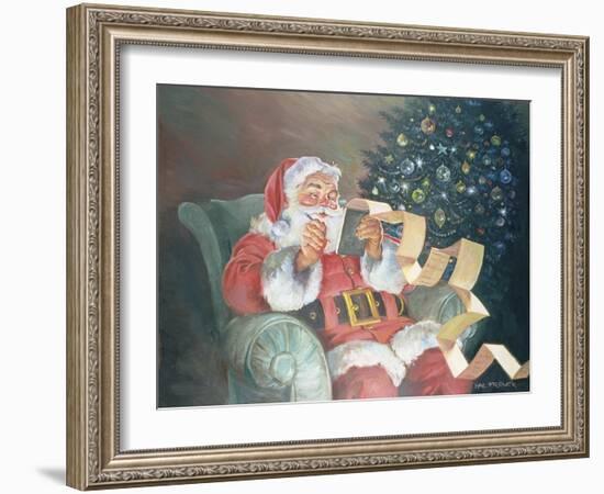 Checking His List-Hal Frenck-Framed Giclee Print