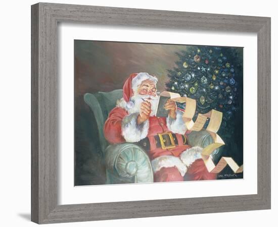 Checking His List-Hal Frenck-Framed Giclee Print