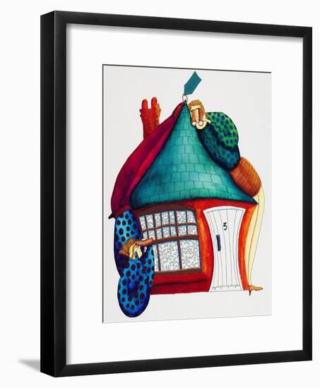 Checking New Home, 1992-Julie Nicholls-Framed Premium Giclee Print