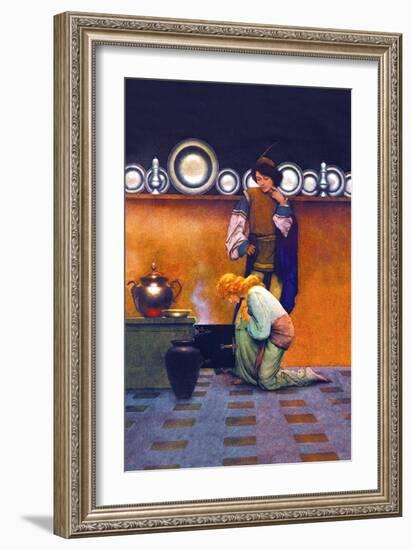 Checking the Tarts-Maxfield Parrish-Framed Art Print