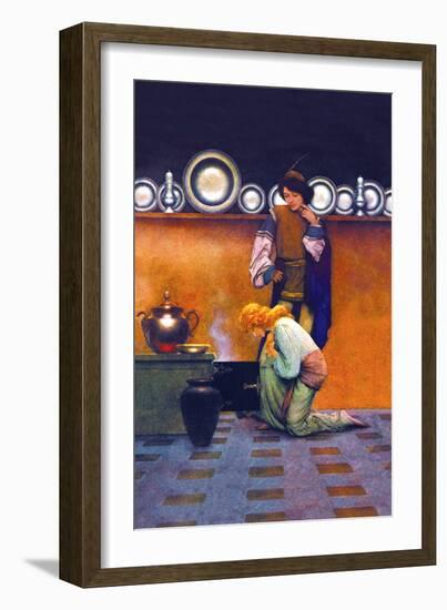 Checking the Tarts-Maxfield Parrish-Framed Art Print