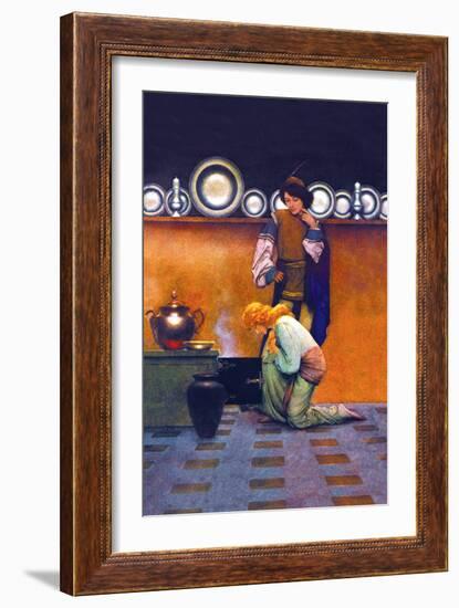 Checking the Tarts-Maxfield Parrish-Framed Art Print