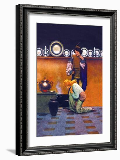 Checking the Tarts-Maxfield Parrish-Framed Art Print