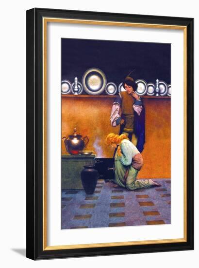 Checking the Tarts-Maxfield Parrish-Framed Art Print