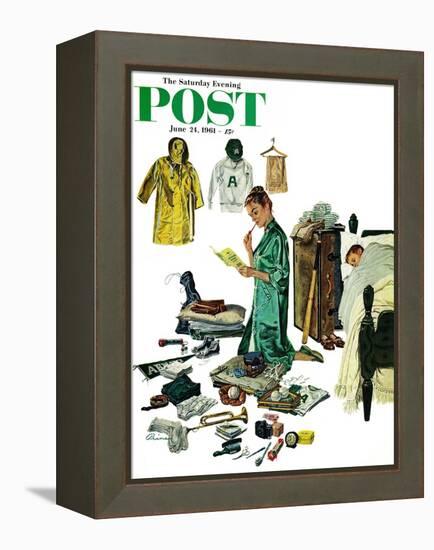 "Checklist for Summer Camp," Saturday Evening Post Cover, June 24, 1961-Ben Kimberly Prins-Framed Premier Image Canvas