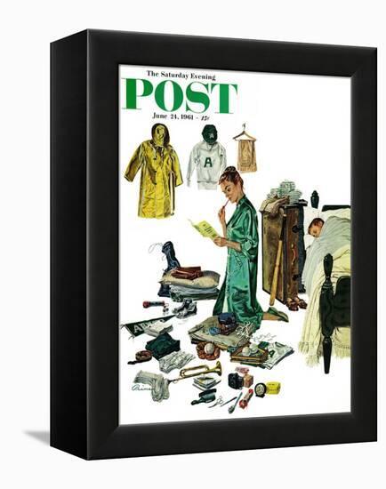 "Checklist for Summer Camp," Saturday Evening Post Cover, June 24, 1961-Ben Kimberly Prins-Framed Premier Image Canvas