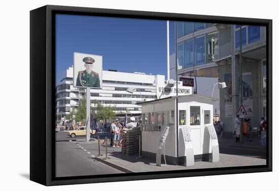 Checkpoint Charlie, Berlin Mitte, Berlin, Germany, Europe-Markus Lange-Framed Premier Image Canvas