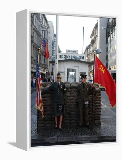 Checkpoint Charlie Reconstruction, Berlin, Germany-null-Framed Premier Image Canvas