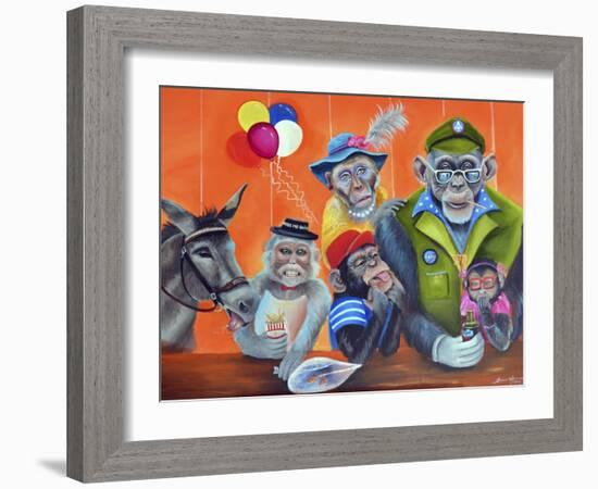 Cheeky Monkey-Sue Clyne-Framed Giclee Print